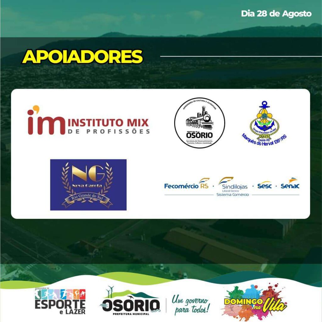 2° edição do Domingo na Vila é atração em Osório: veja programação completa 59 2° edição do Domingo na Vila é atração em Osório: veja programação completa 58