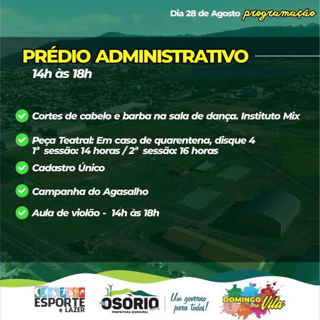 2° edição do Domingo na Vila é atração em Osório: veja programação completa 57 2° edição do Domingo na Vila é atração em Osório: veja programação completa 56