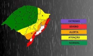 Defesa Civil amplia áreas de riscos severos no RS