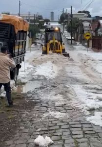 Grande volume de granizo