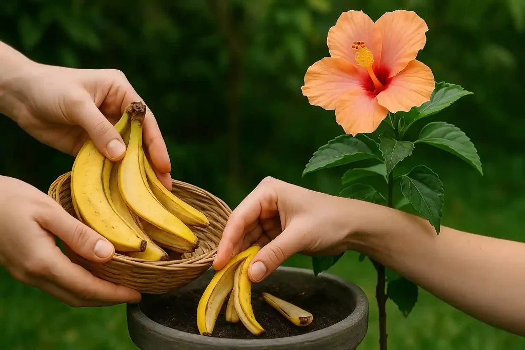 Como usar casca de banana para turbinar flores e folhas