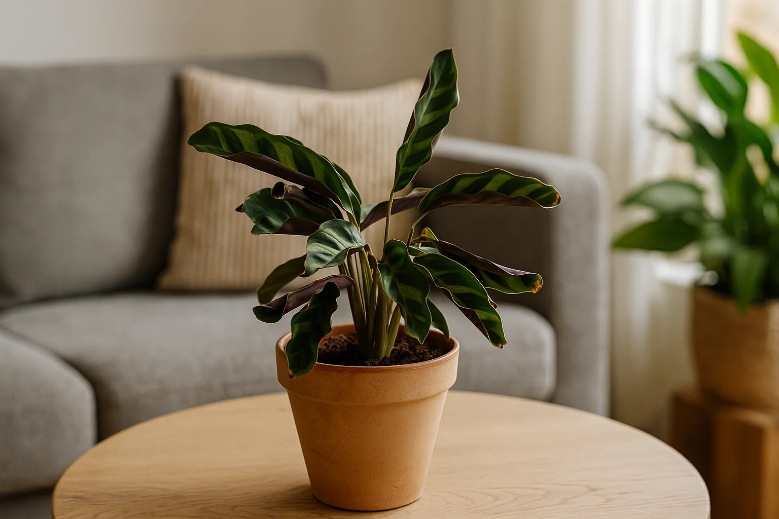 Como salvar uma calatéia que está enrolando as folhas todo dia