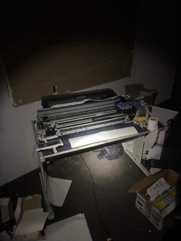 Laboratório gráfico de falsificação de dinheiro