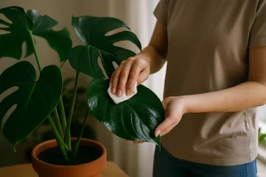 O segredo das folhas brilhantes (sem usar leite ou maionese)