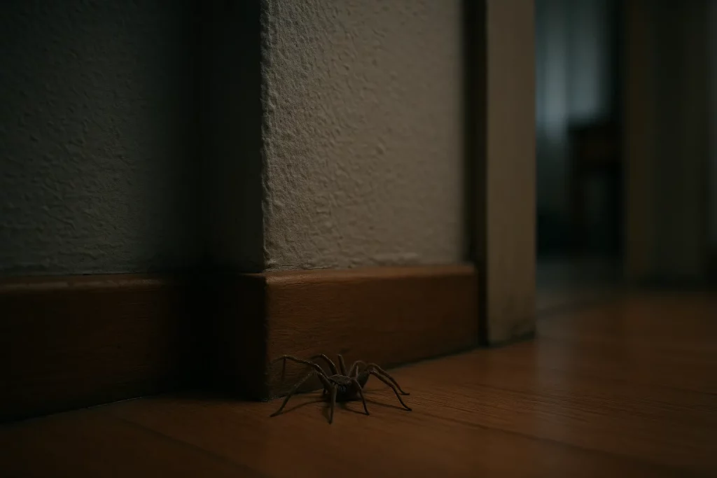 Por que aranhas aparecem nos cantos da casa