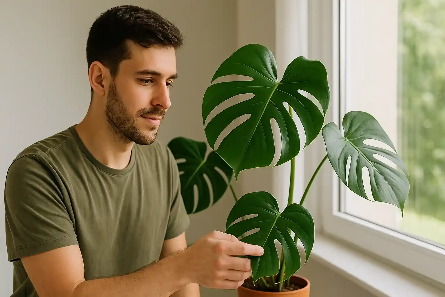 Costela-de-adão cresce mais rápido em lugar úmido e bem iluminado