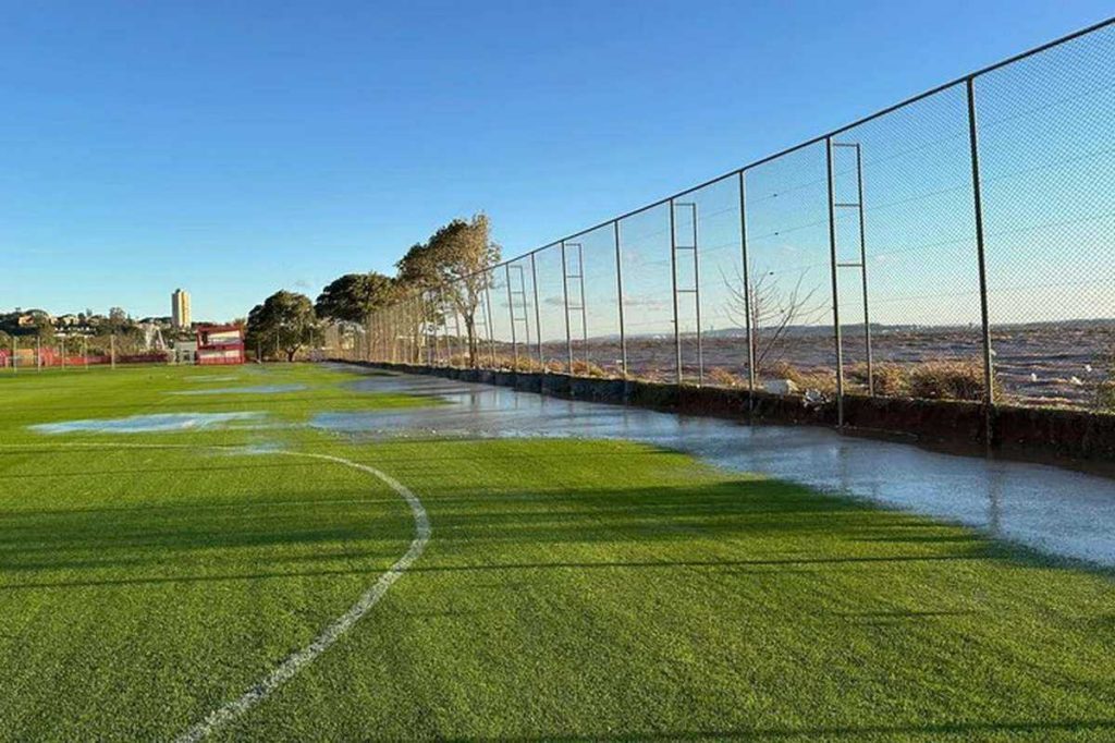 Guaíba avança no CT Parque Gigante e Inter reforça plano de contenção