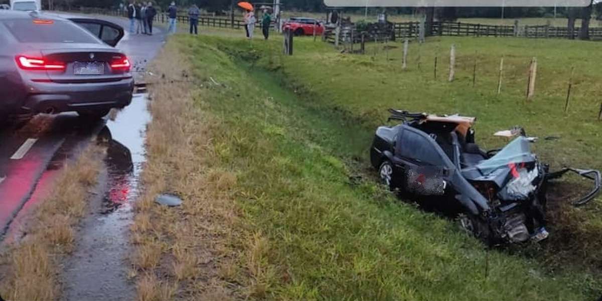 Colisão frontal na Rota do Sol deixa motorista em estado grave