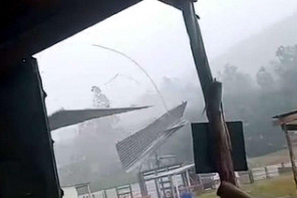 Forte ventania em Osório