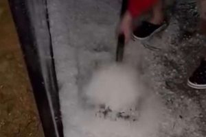 Frente fria provoca granizo intenso na Argentina e avança rumo ao RS