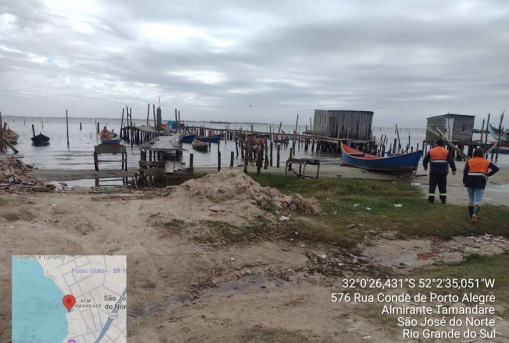 Naufrágio em São José do Norte, Elevação da Lagoa dos Patos acende alerta em São José do Norte