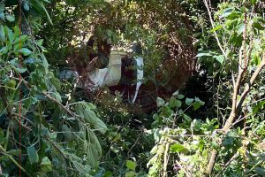 Acidente na Rota do Sol deixa ferido após carro capotar