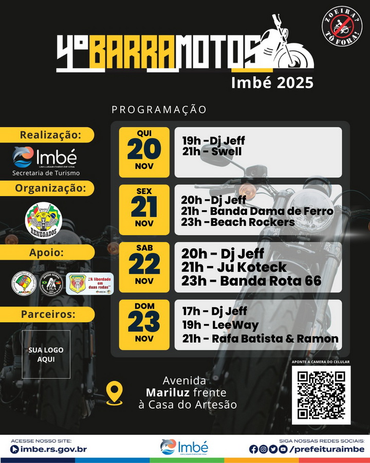 Barra Motos Imbé 2025: evento divulga data e ganha novidades 10