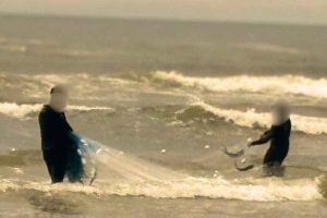 Pesca irregular em Imbé mobiliza BM e resulta em apreensão na orla