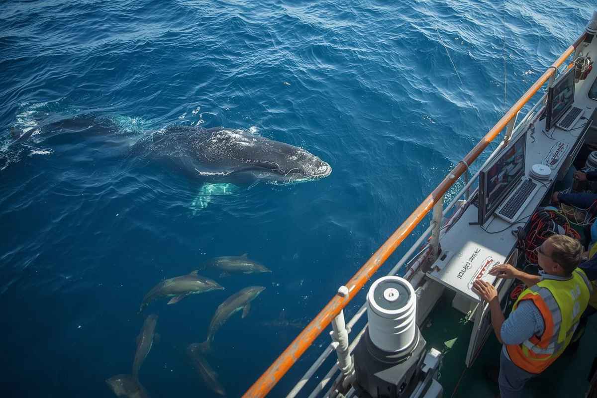 Litoral Sul do RS monitora baleias e golfinhos durante pesquisa sísmica