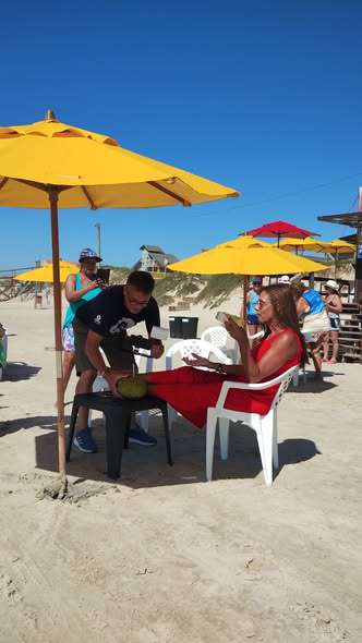 Milho, coco e surf: como foi a manhã de Cristina Ranzolin em Balneário Pinhal 10