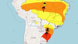Alerta vermelho do Inmet coloca todo o RS em risco extremo com tempestades