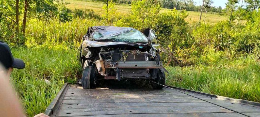 ERS-389 tem capotamento com três feridos em Arroio do Sal