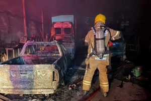 Incêndio na BR-116 destrói oficina no RS, mata dois cães e levanta suspeita de furto durante o caos