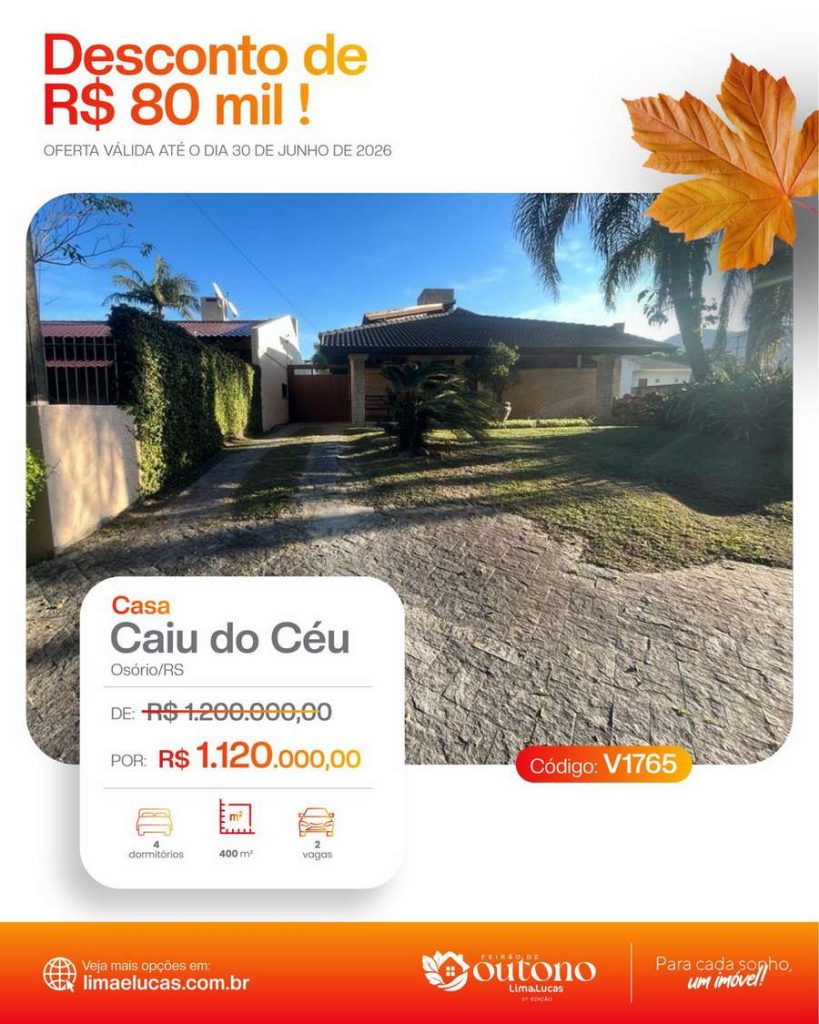 Lima e Lucas lança feirão imobiliário com descontos de até R$ 100 mil em Osório 162