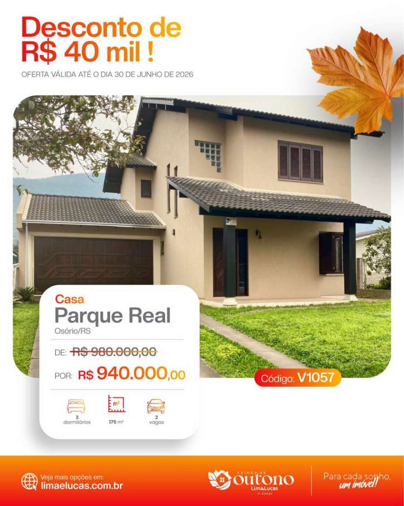 Lima e Lucas lança feirão imobiliário com descontos de até R$ 100 mil em Osório 170