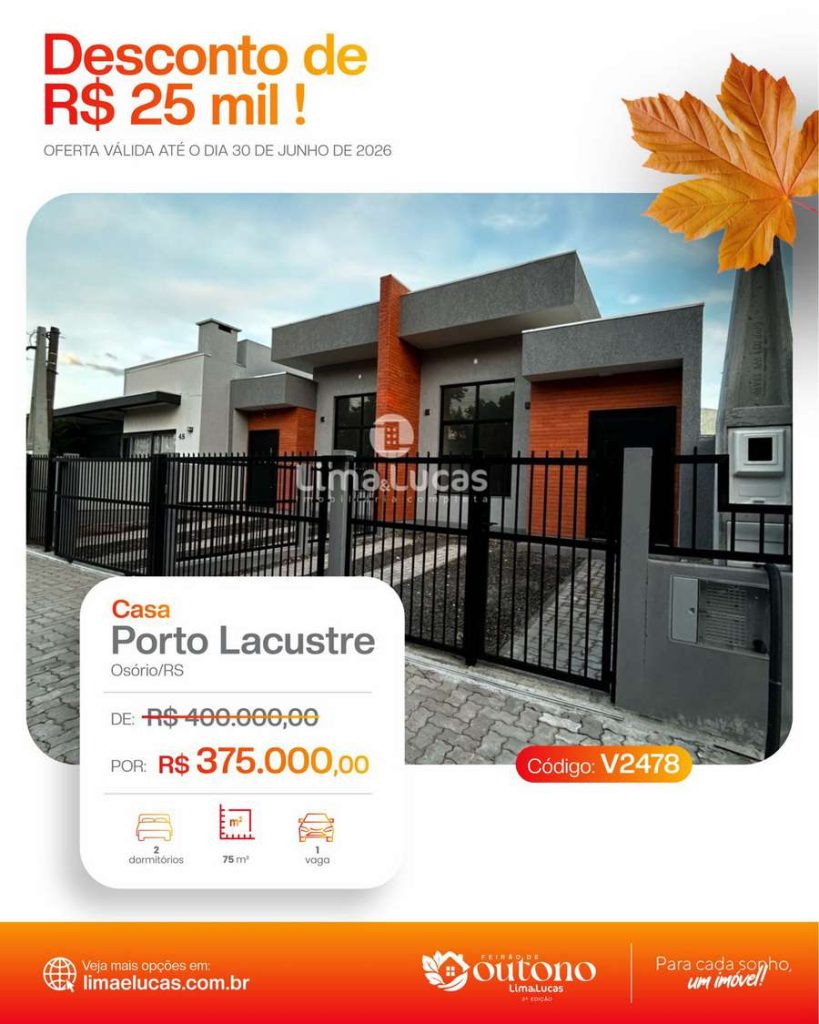 Lima e Lucas lança feirão imobiliário com descontos de até R$ 100 mil em Osório 154