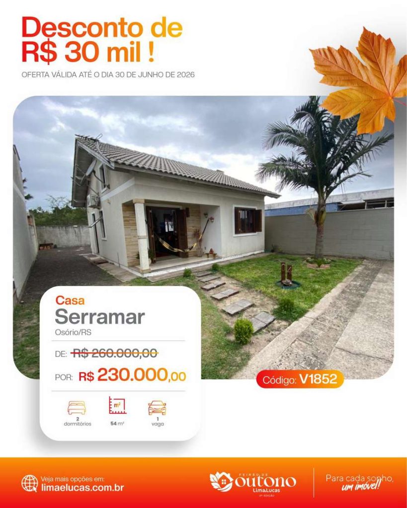 Lima e Lucas lança feirão imobiliário com descontos de até R$ 100 mil em Osório 156