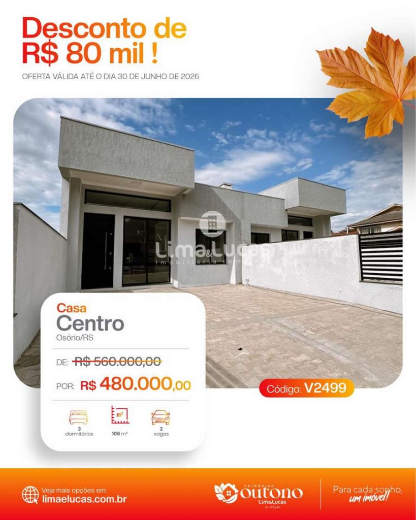 Lima e Lucas lança feirão imobiliário com descontos de até R$ 100 mil em Osório 178