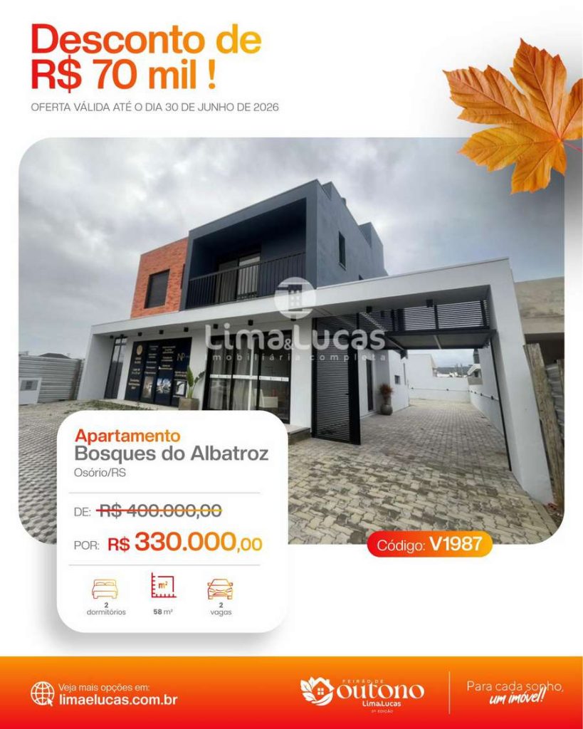 Lima e Lucas lança feirão imobiliário com descontos de até R$ 100 mil em Osório 172