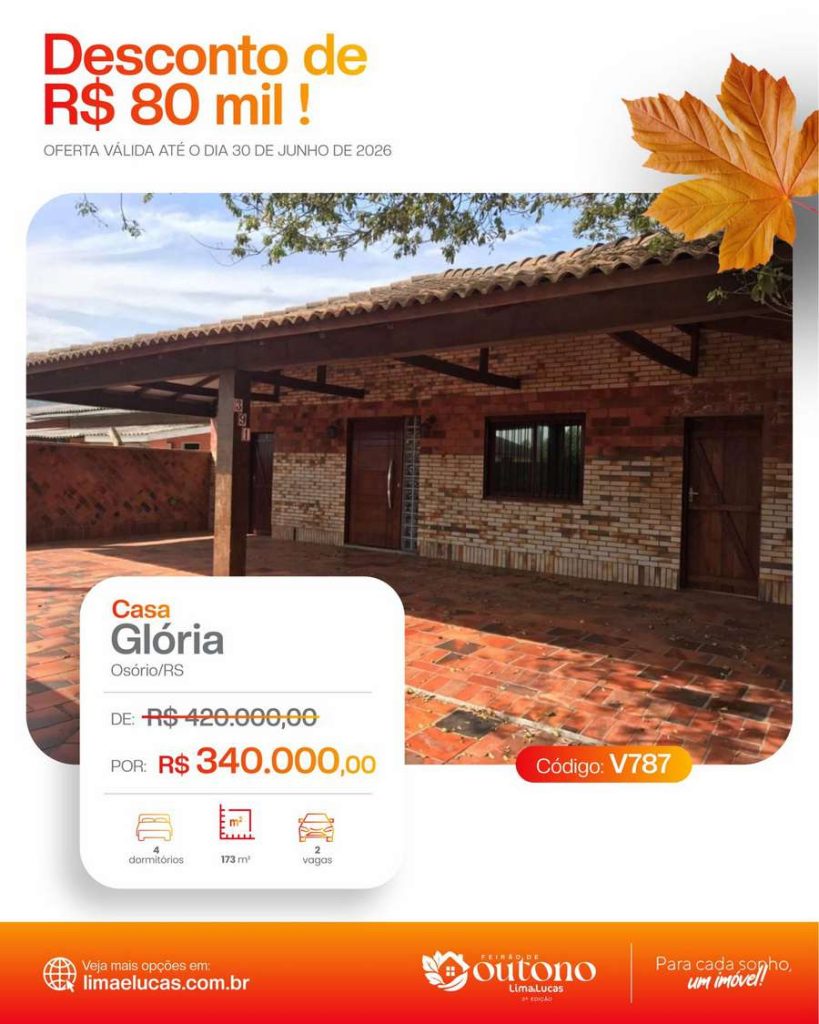 Lima e Lucas lança feirão imobiliário com descontos de até R$ 100 mil em Osório 176